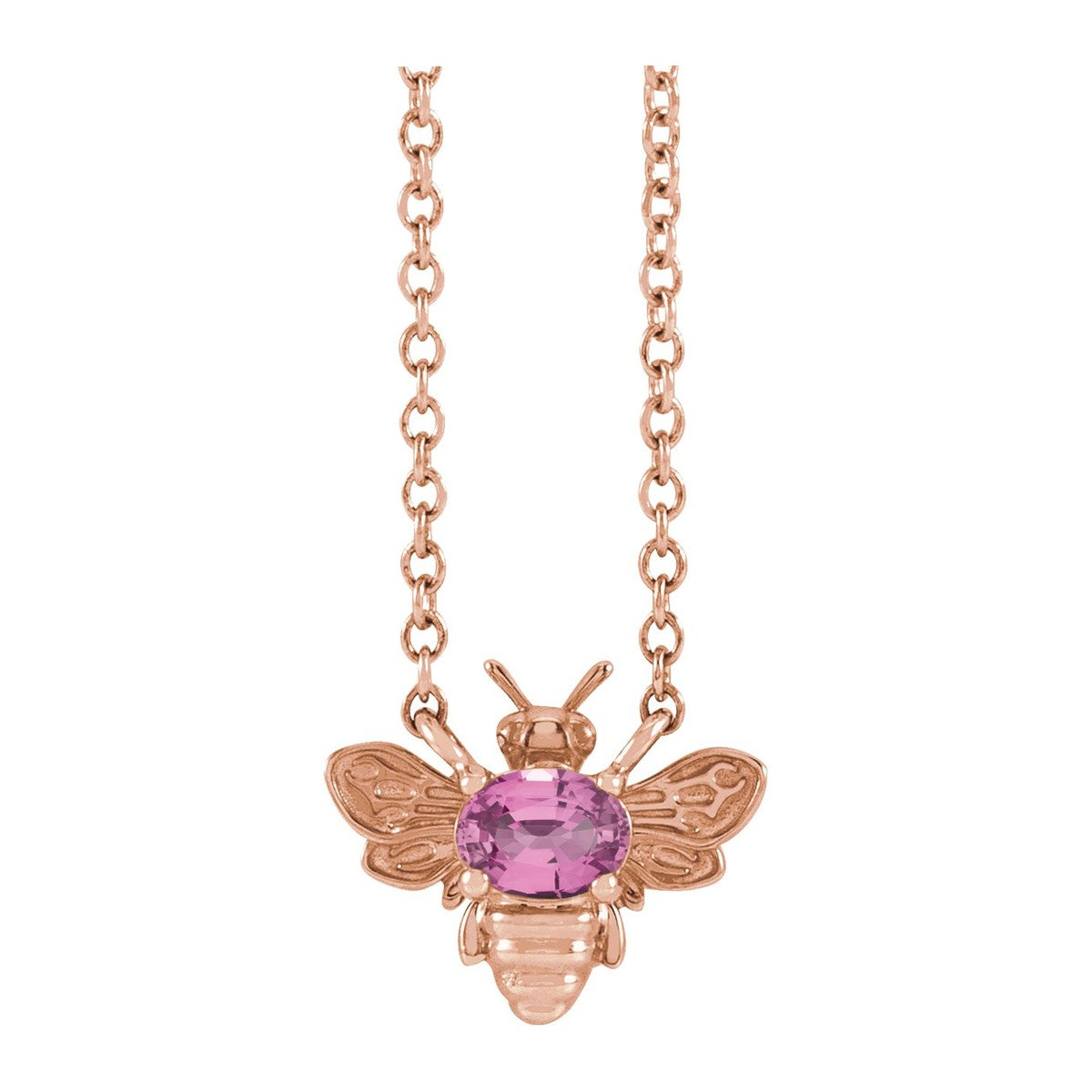 Gemstone Bee Necklace