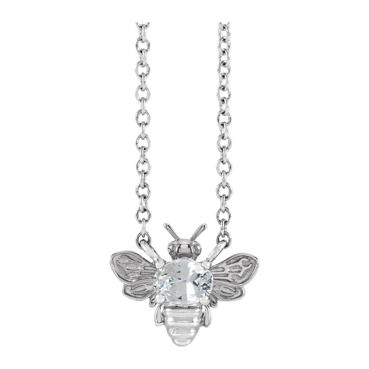 Gemstone Bee Necklace