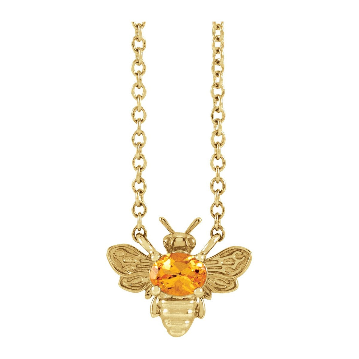 Gemstone Bee Necklace