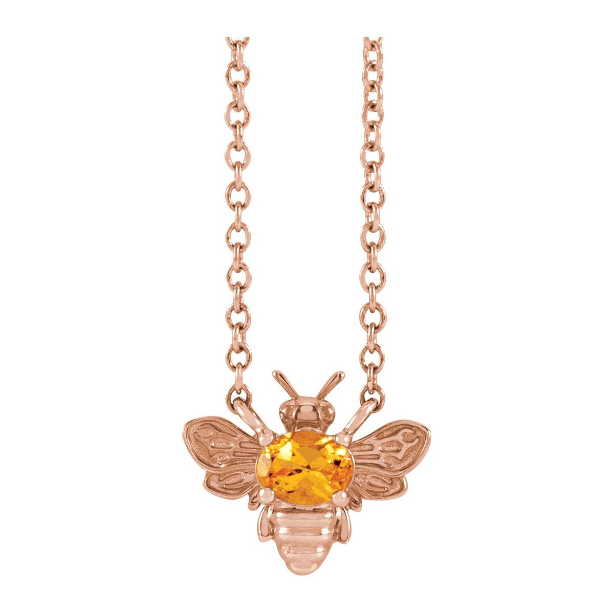 Gemstone Bee Necklace