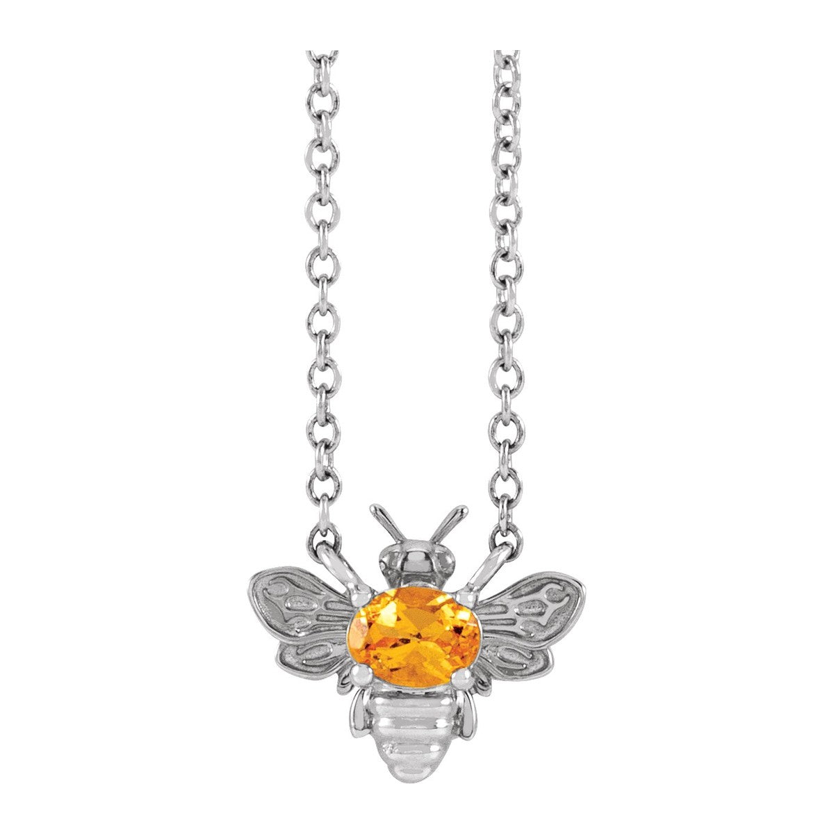 Gemstone Bee Necklace