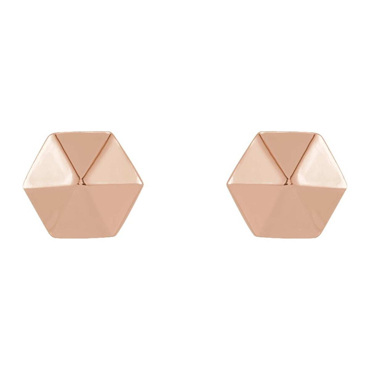 Hexagon Stud Earrings