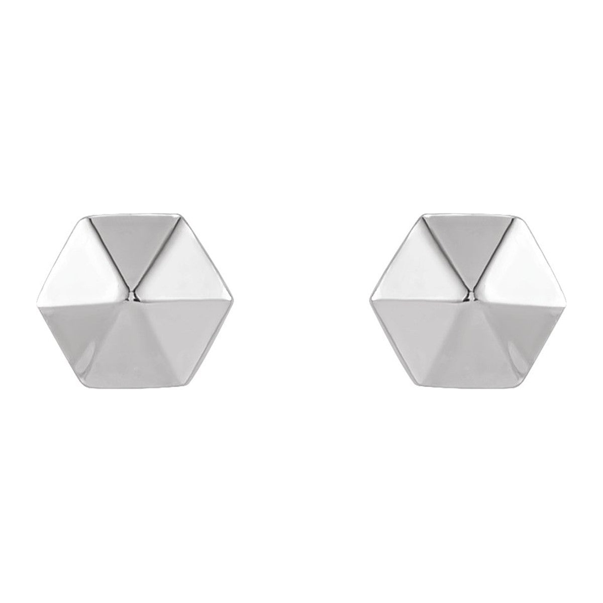 Hexagon Stud Earrings