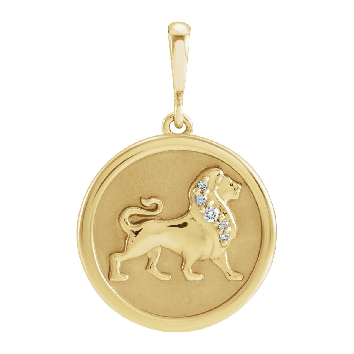 Diamond-Accented Lion Pendant