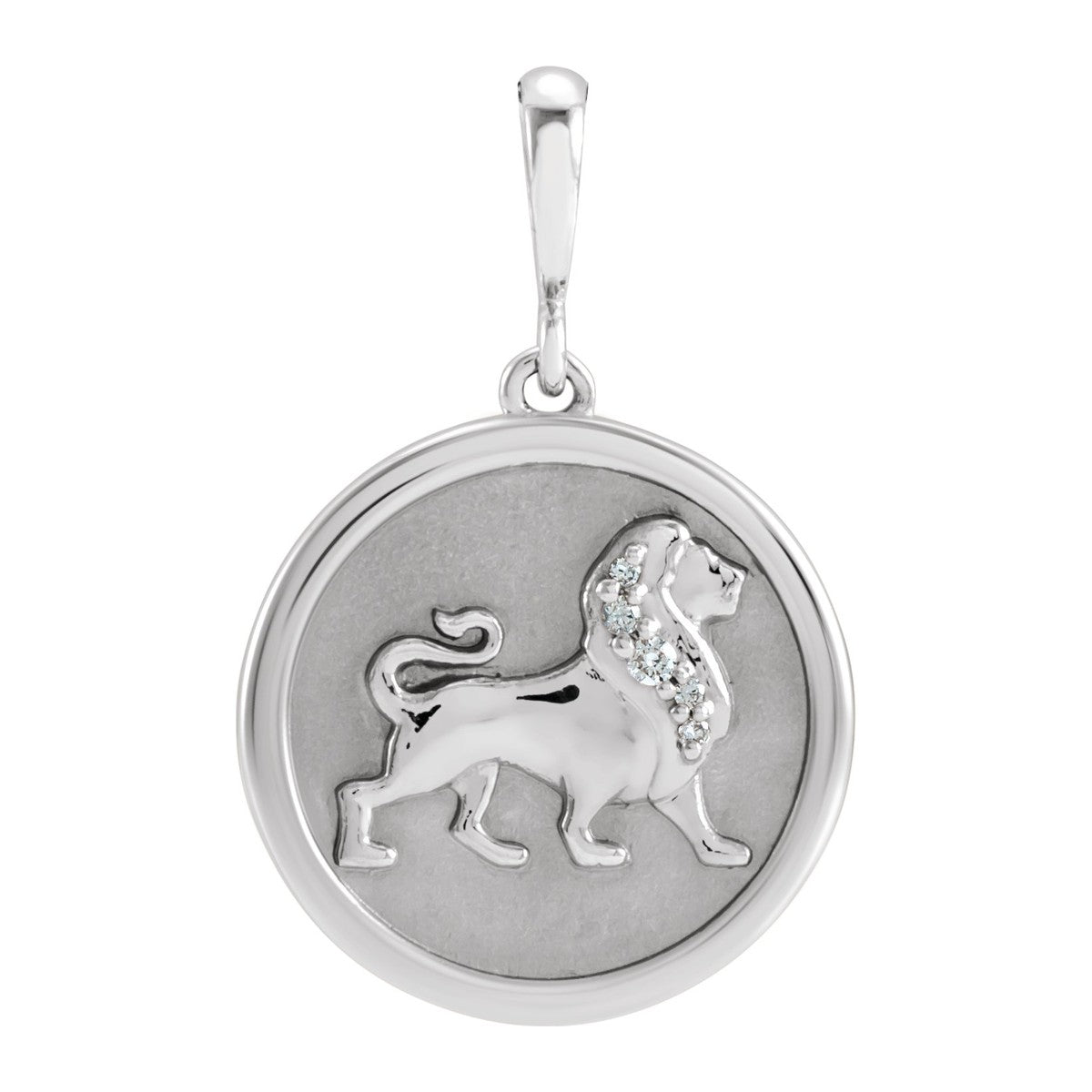 Diamond-Accented Lion Pendant