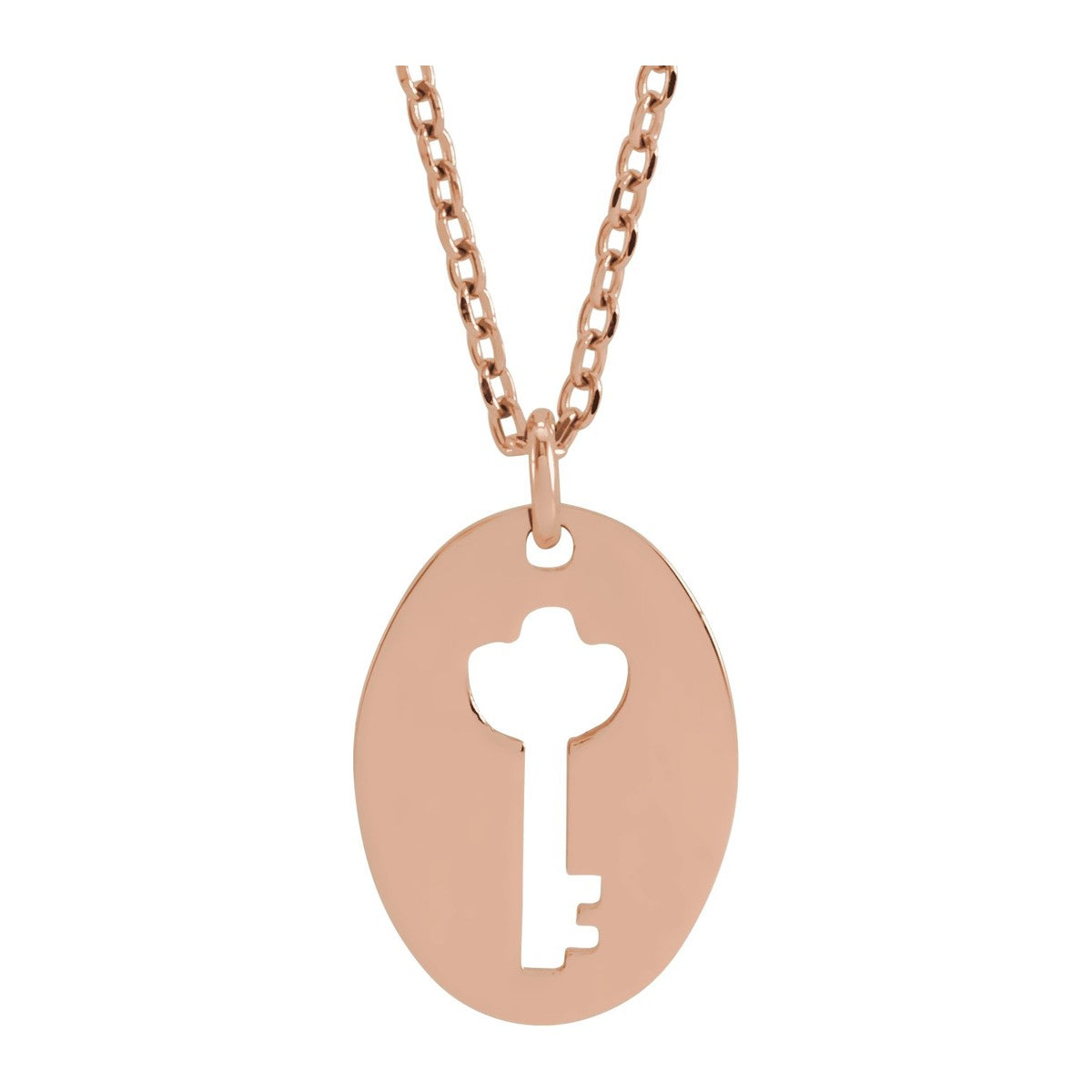 Pierced Key Necklace