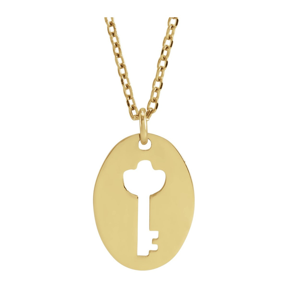 Pierced Key Necklace