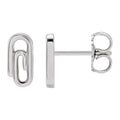 Paperclip Stud Earrings