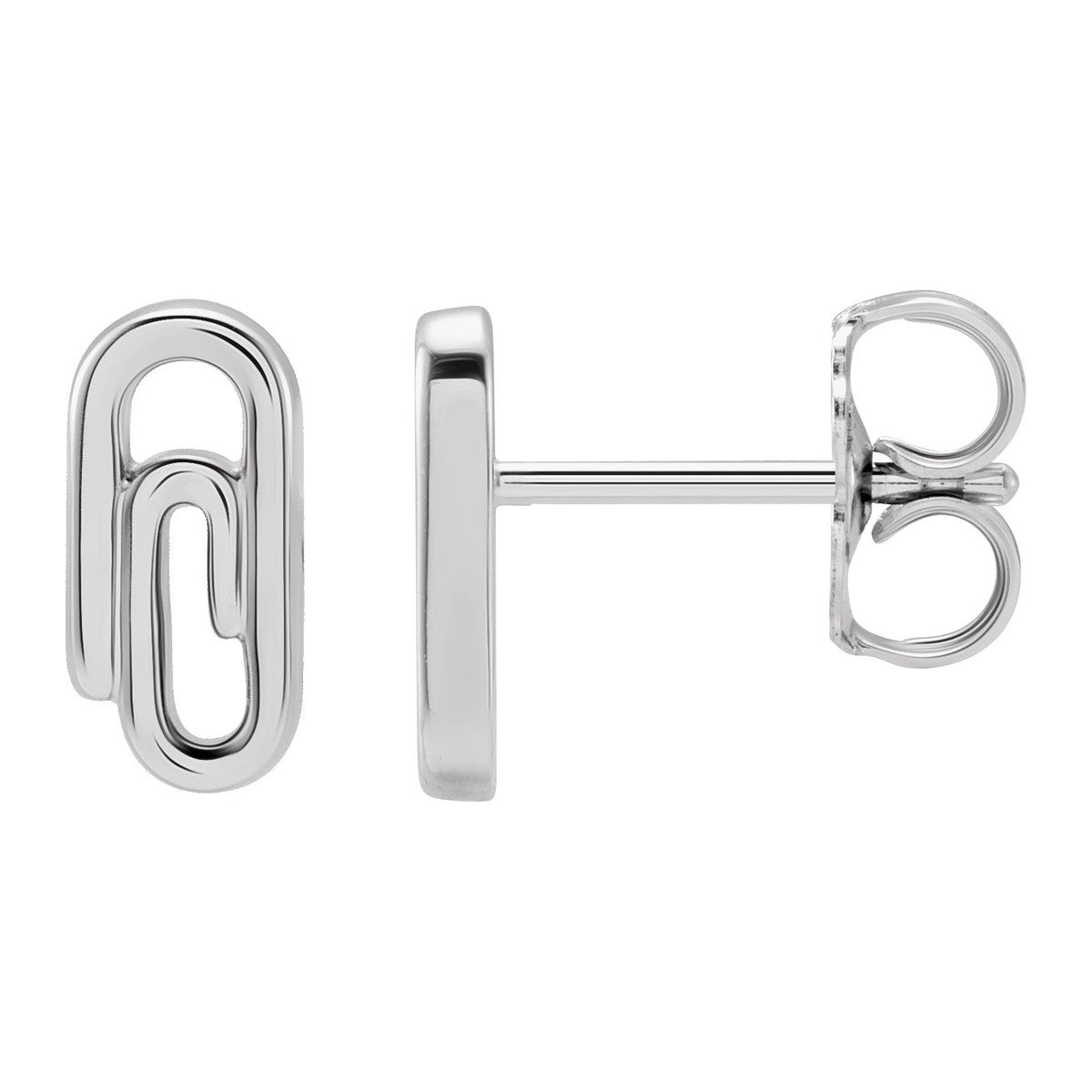 Paperclip Stud Earrings