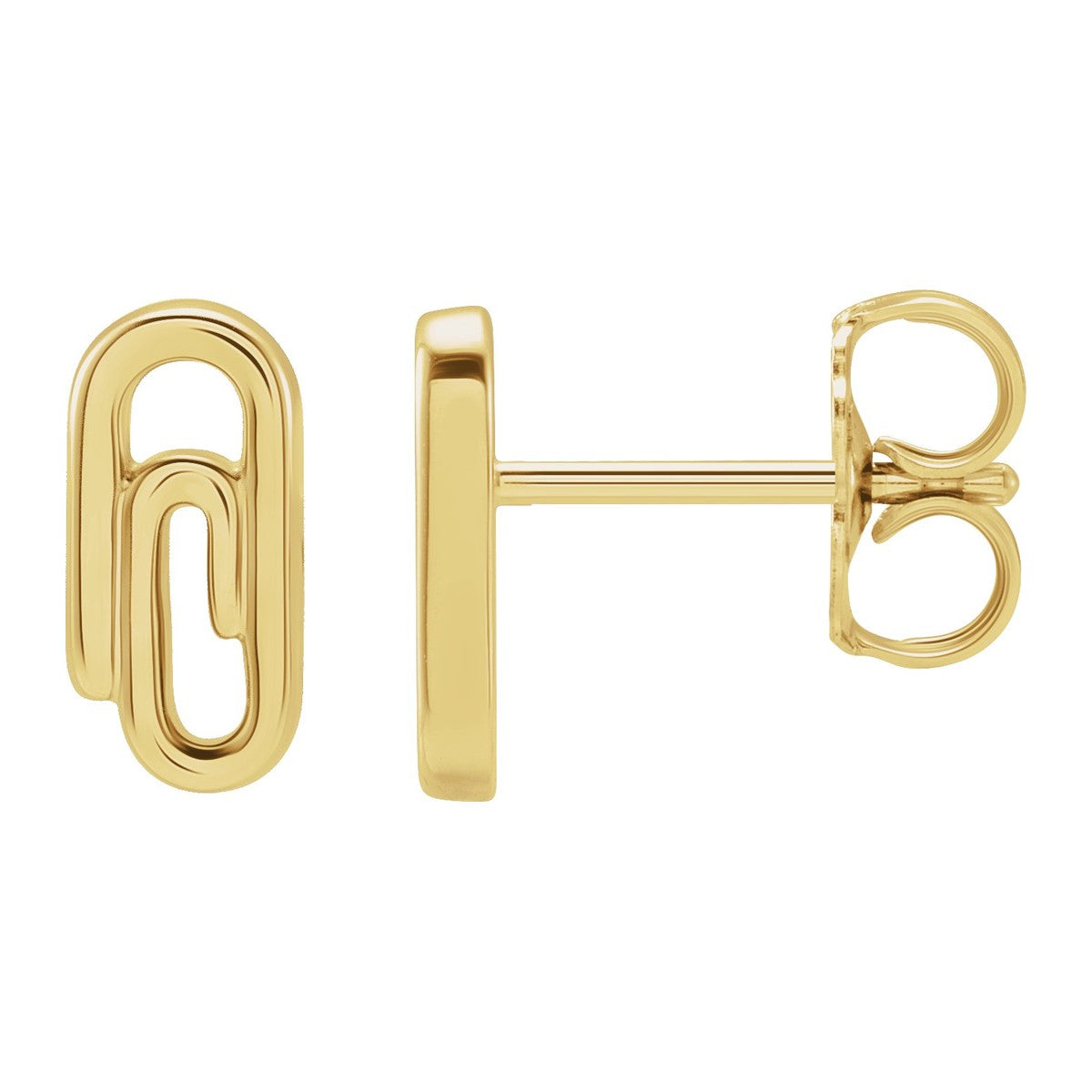 Paperclip Stud Earrings
