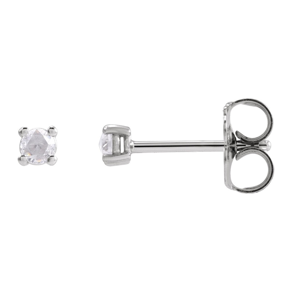 Rose-Cut Diamond Stud Earrings