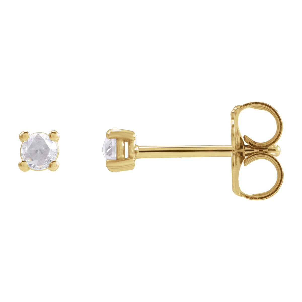 Rose-Cut Diamond Stud Earrings