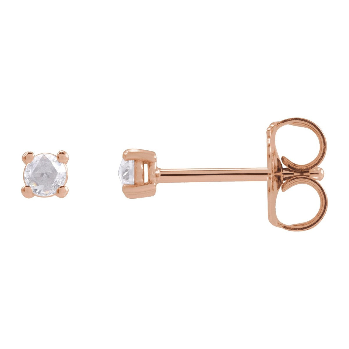 Rose-Cut Diamond Stud Earrings