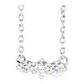 Three-Stone Diamond Bar Necklace