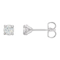 Round Claw-Prong Diamond Stud Earrings