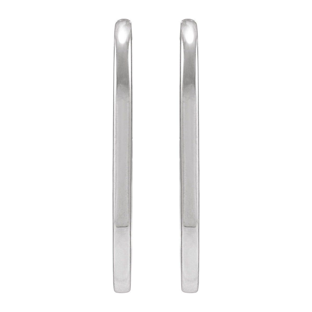 Elongated Oval Huggie Hoop Earrings