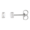 Tapered Baguette Diamond Stud Earrings