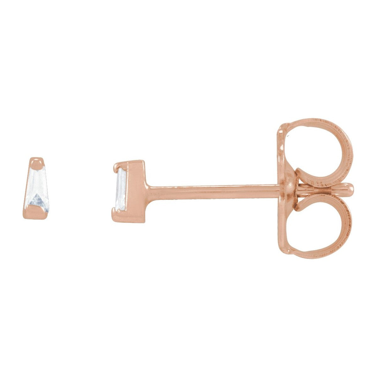 Tapered Baguette Diamond Stud Earrings