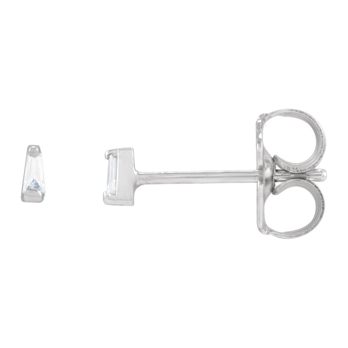 Tapered Baguette Diamond Stud Earrings