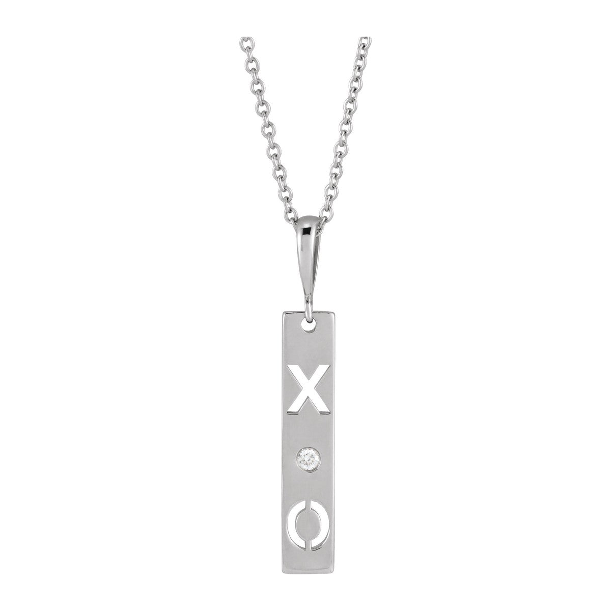 Diamond XO Bar Necklace