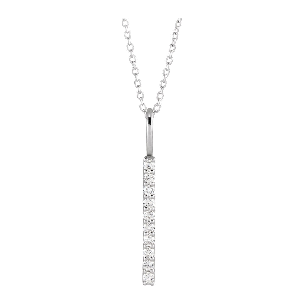 Diamond Vertical Bar Necklace