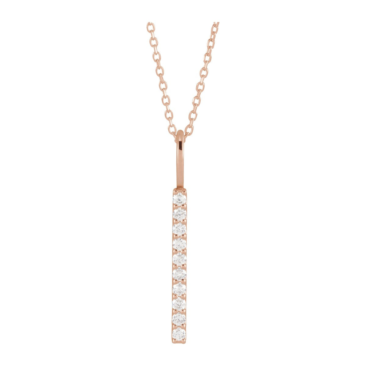 Diamond Vertical Bar Necklace
