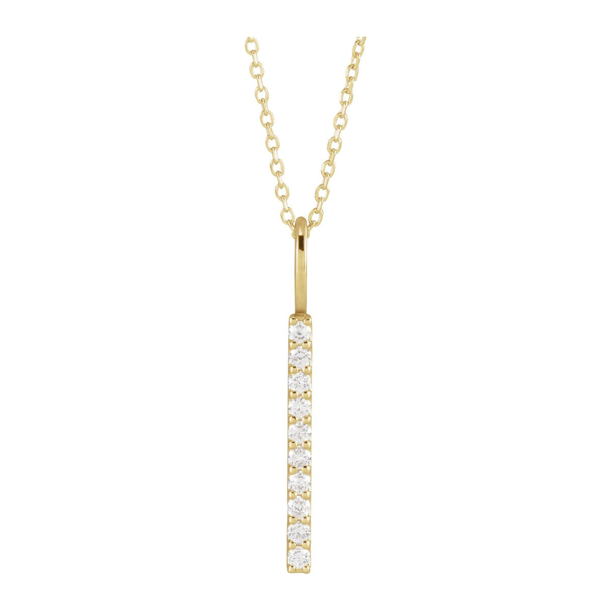 Diamond Vertical Bar Necklace
