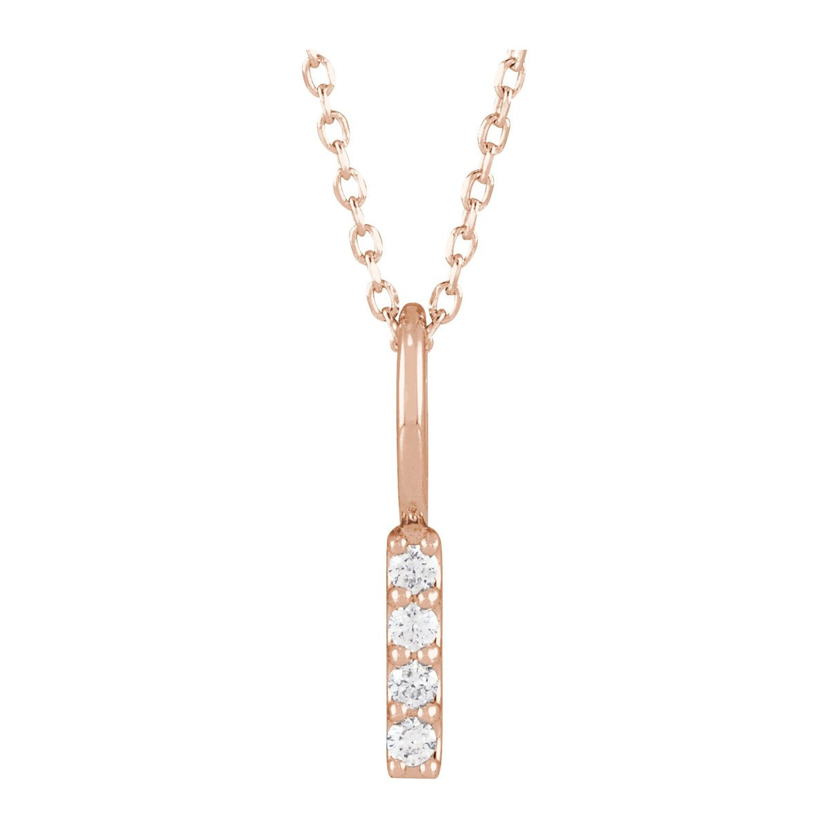 Diamond Vertical Bar Necklace