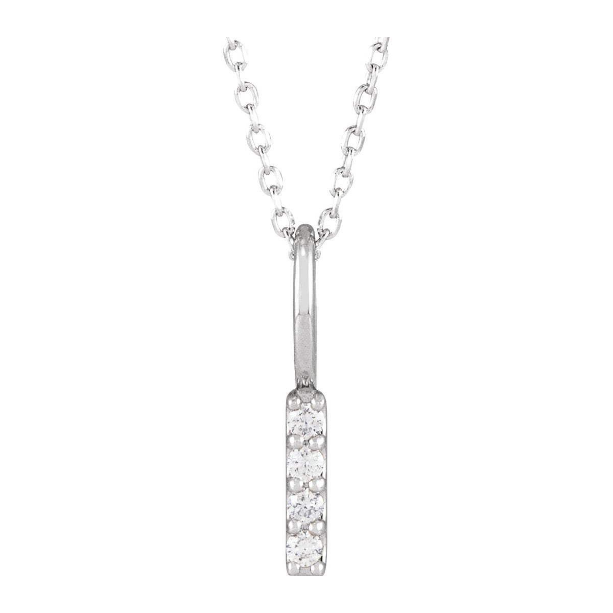 Diamond Vertical Bar Necklace