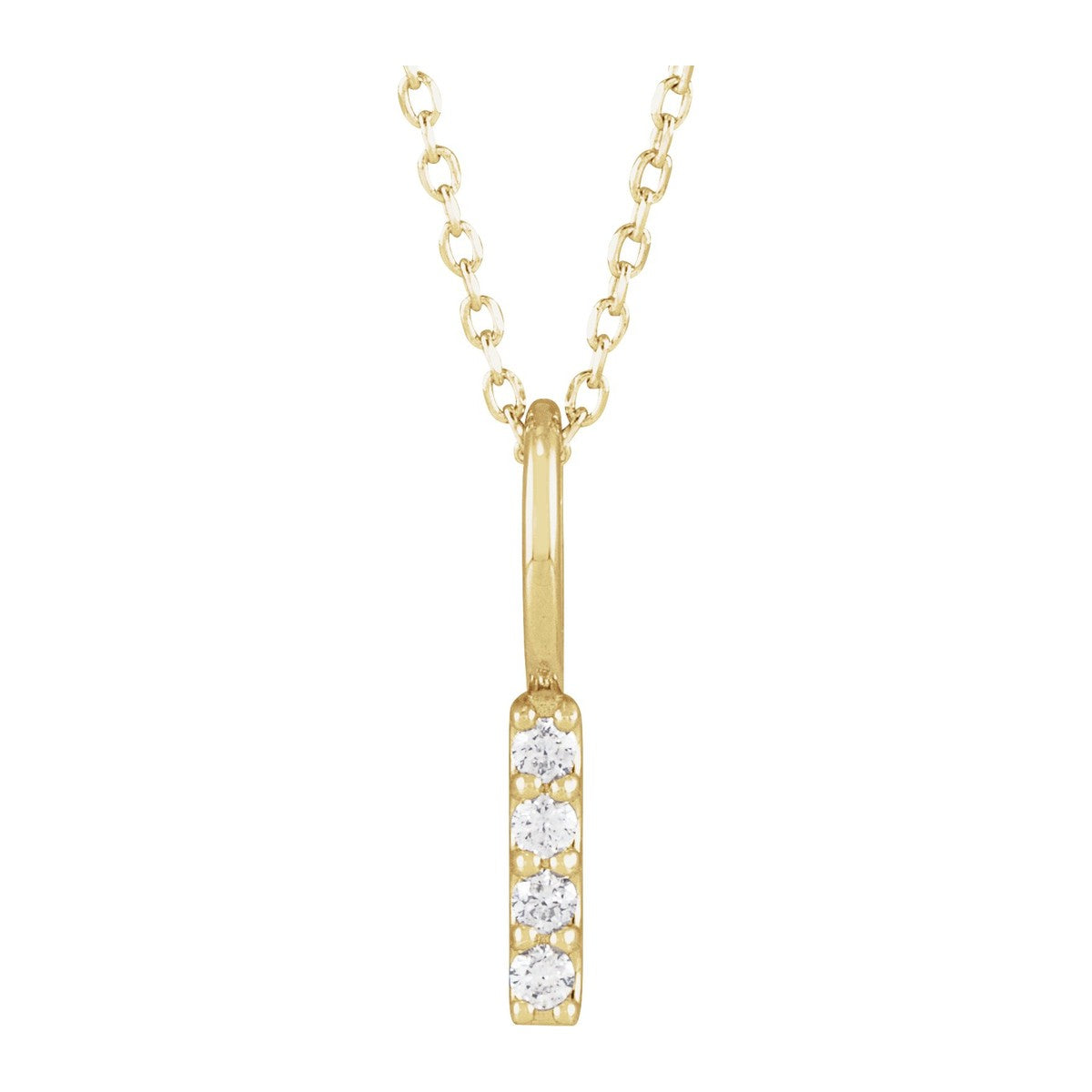 Diamond Vertical Bar Necklace