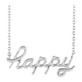 Happy Script Necklace