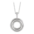 Grooved Circle Necklace