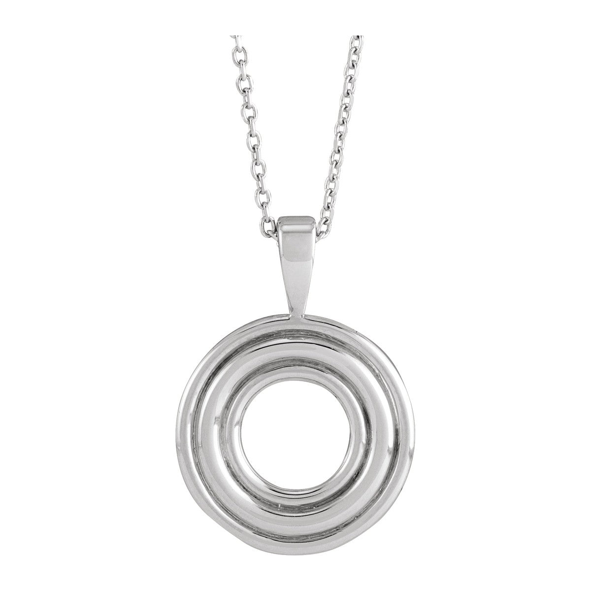 Grooved Circle Necklace