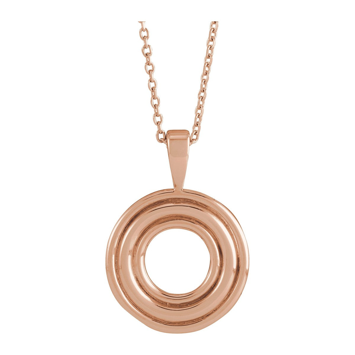 Grooved Circle Necklace