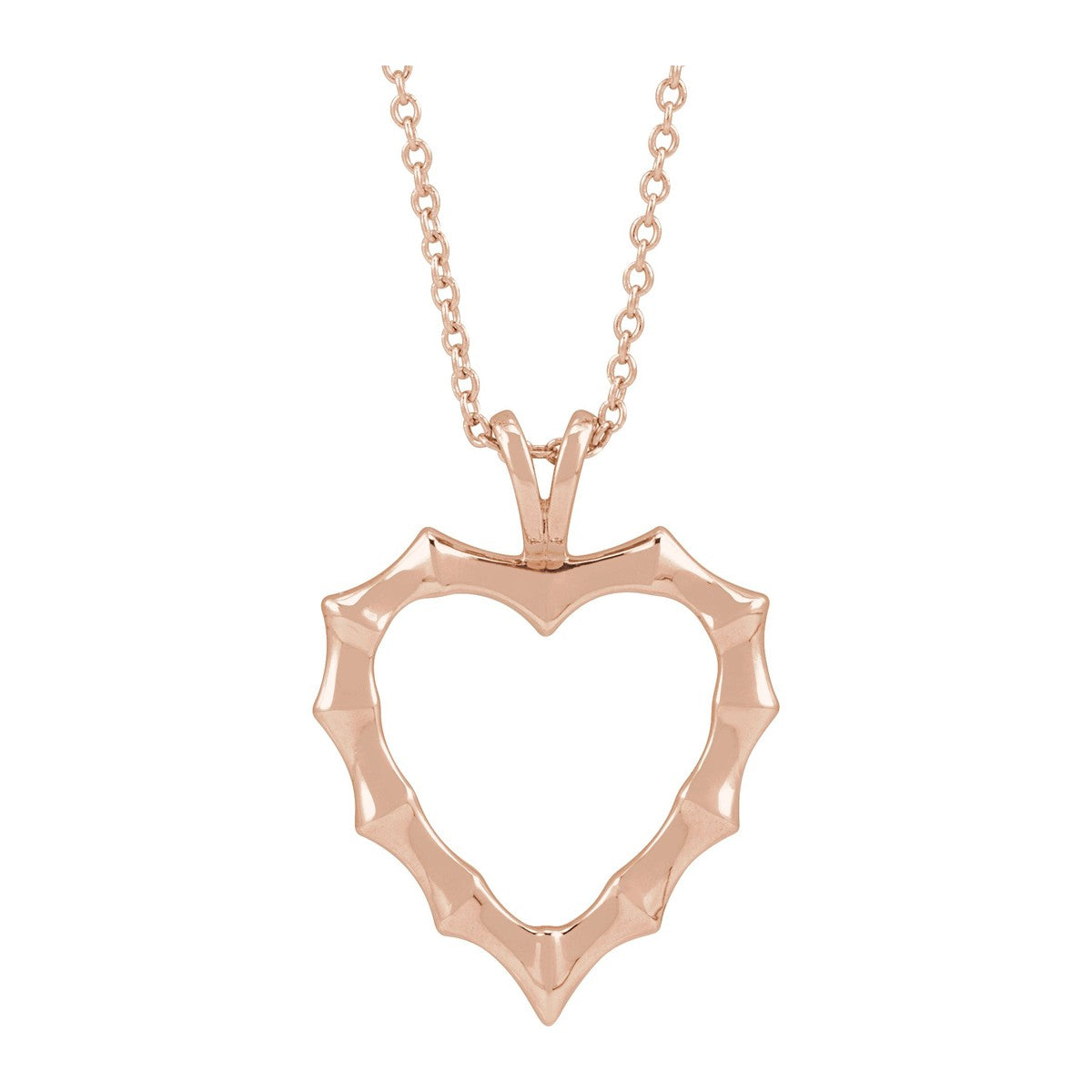 Bamboo Heart Necklace