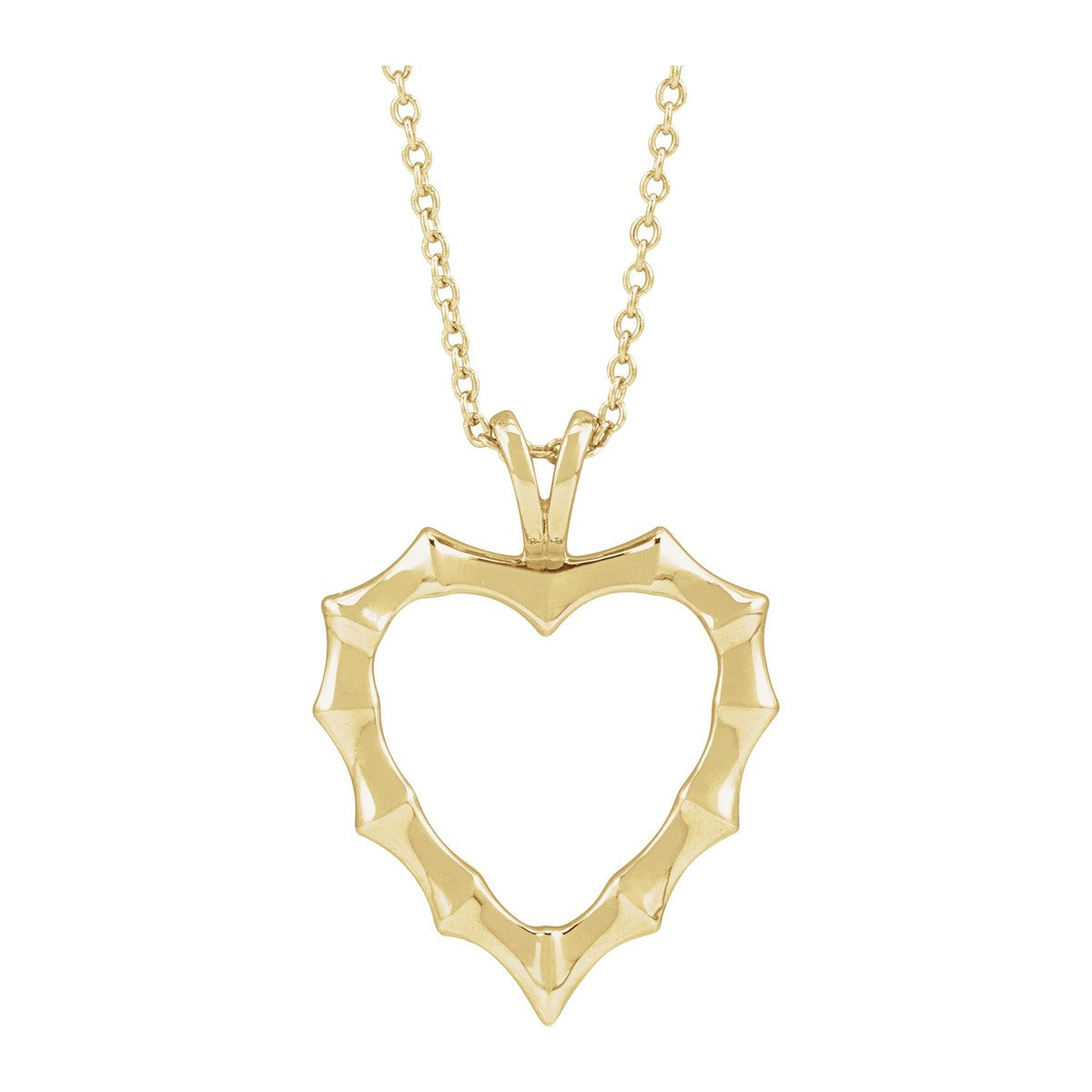 Bamboo Heart Necklace