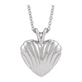 Ribbed Heart Necklace