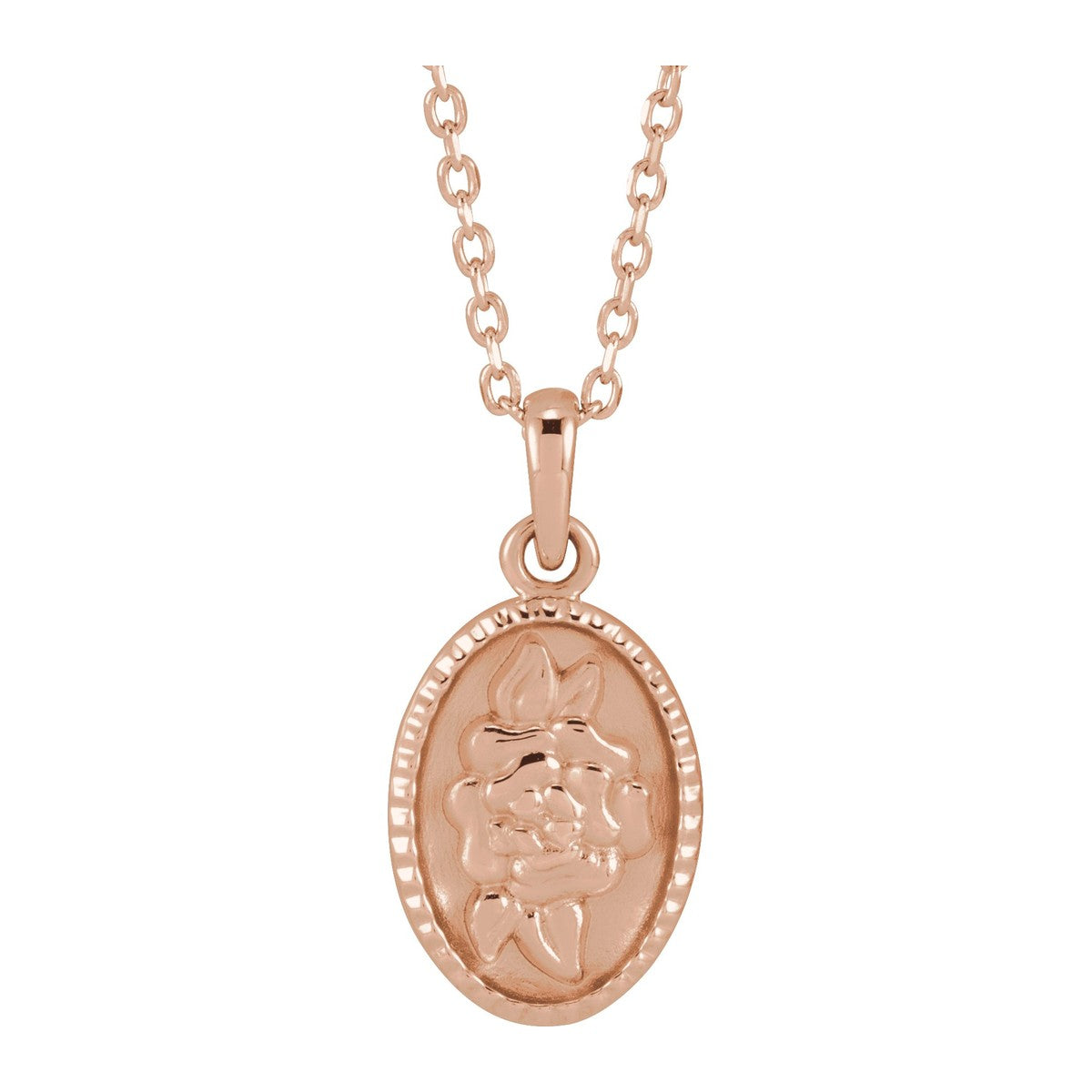 Floral Coin Necklace