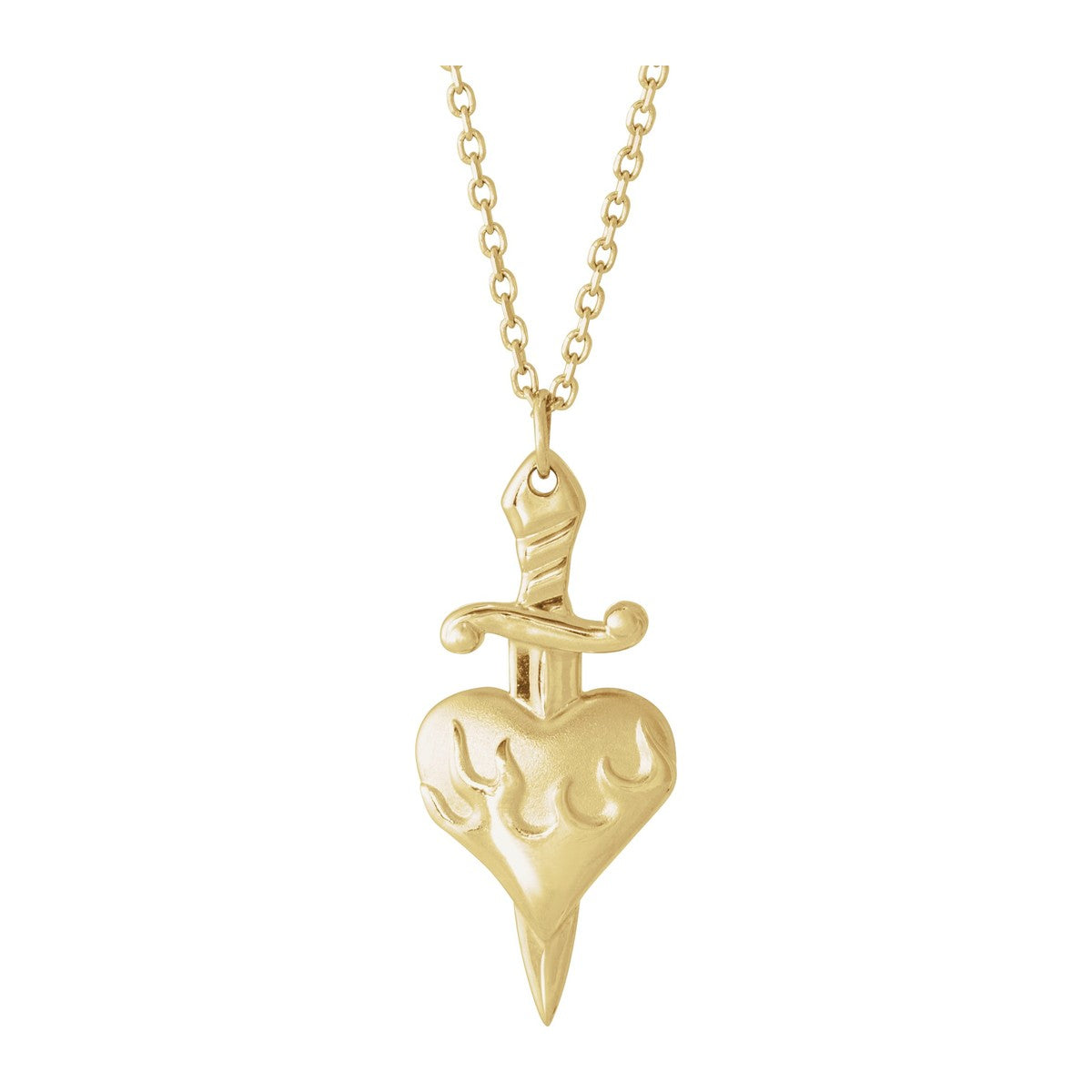 Heart and Dagger Necklace