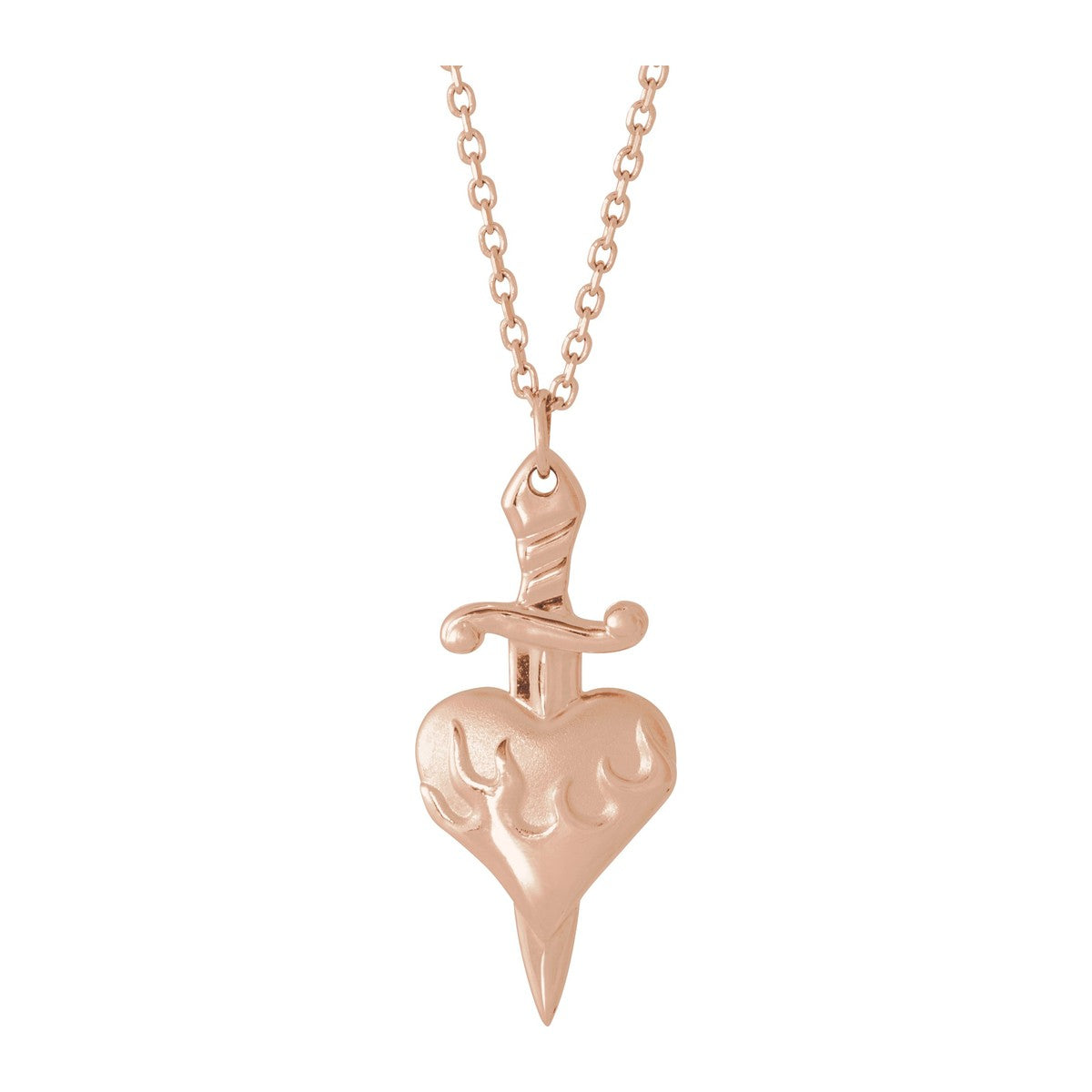 Heart and Dagger Necklace