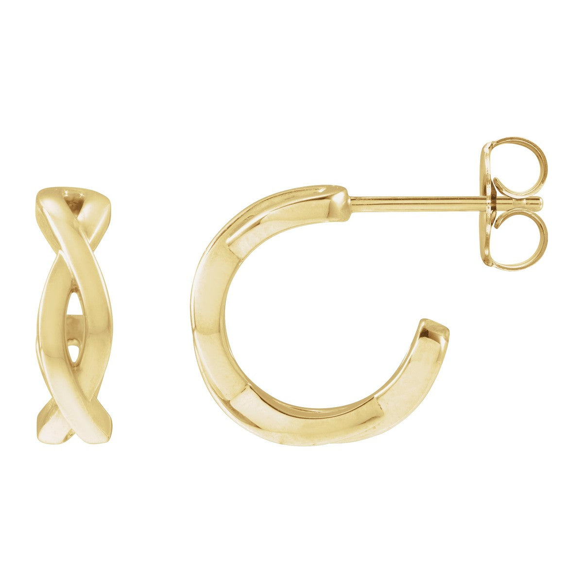 13 mm Twisted Hoop Earrings