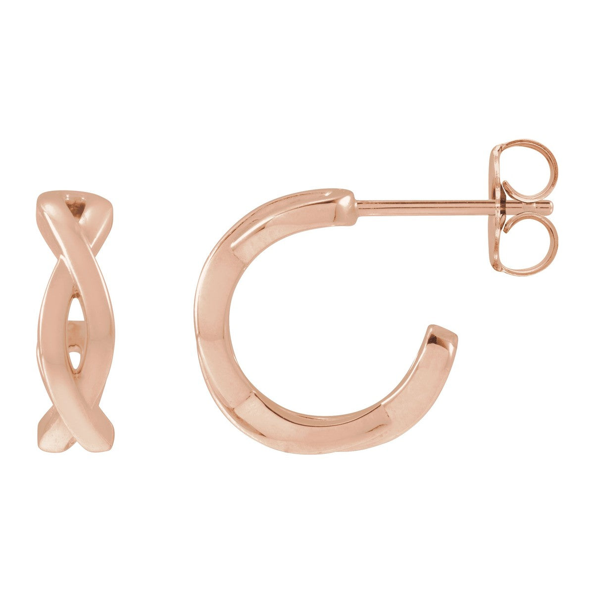 13 mm Twisted Hoop Earrings