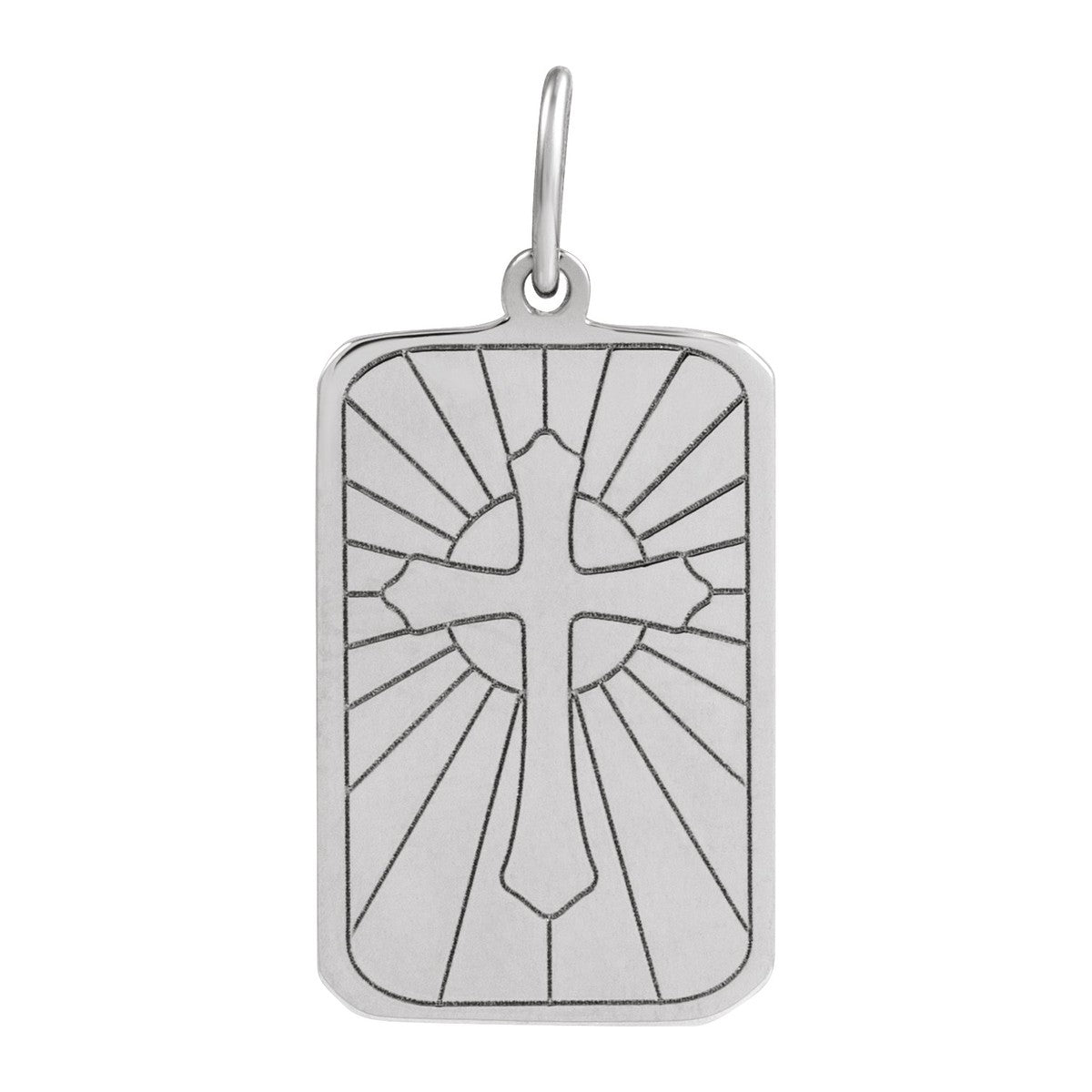 Cross Dog Tag Pendant