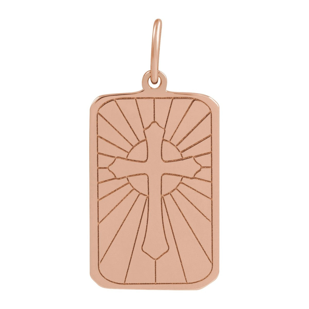 Cross Dog Tag Pendant