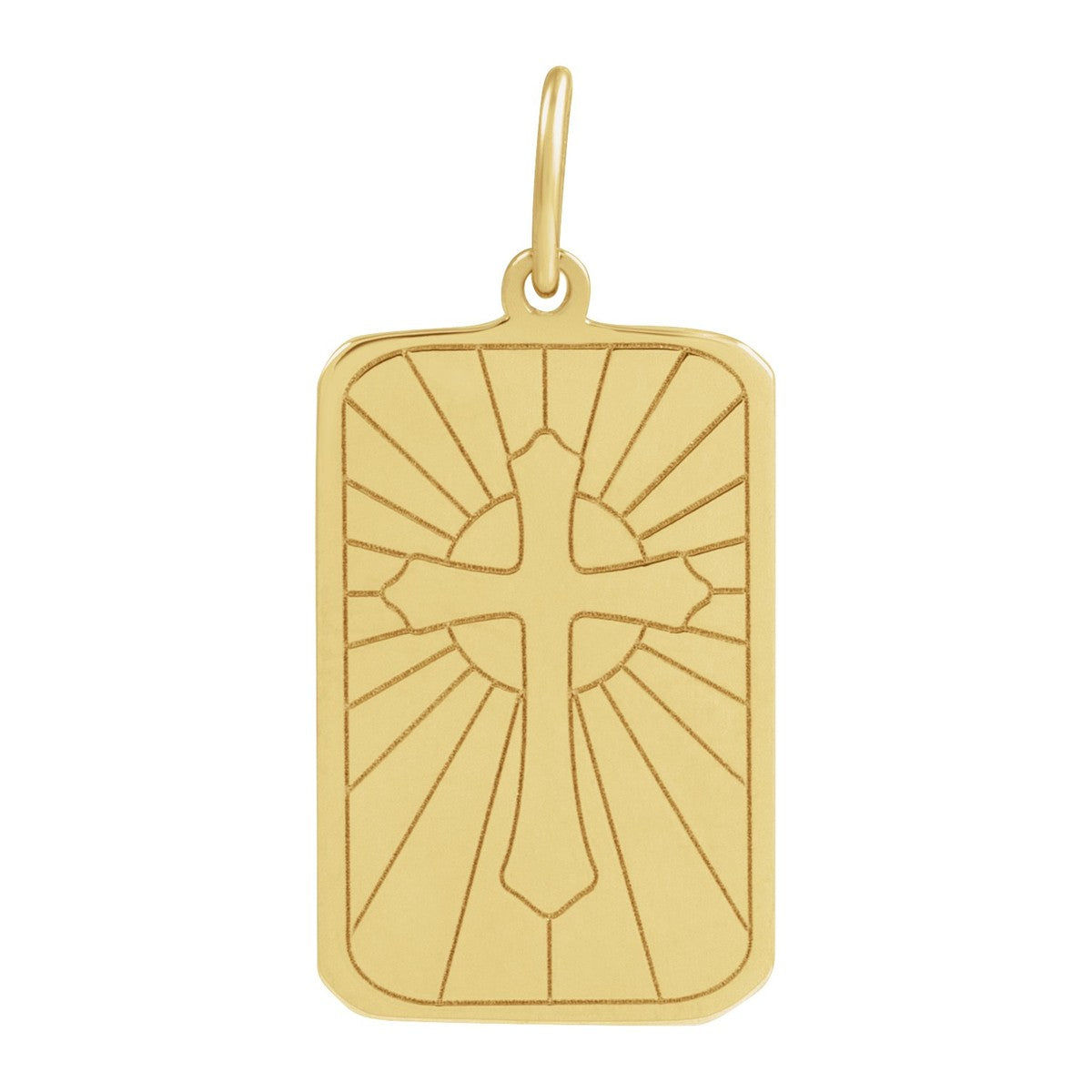Cross Dog Tag Pendant