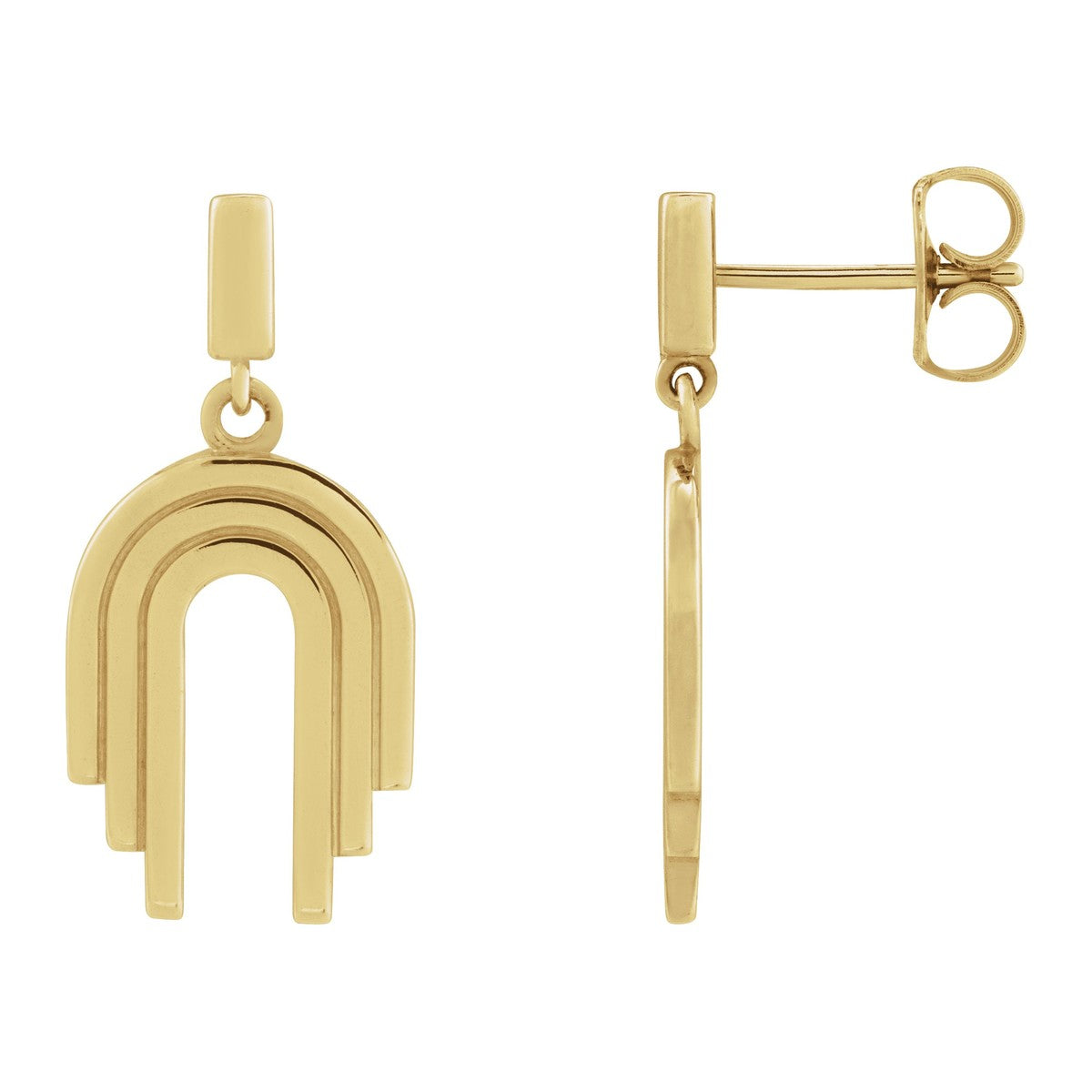 Geometric Arch Dangle Earrings
