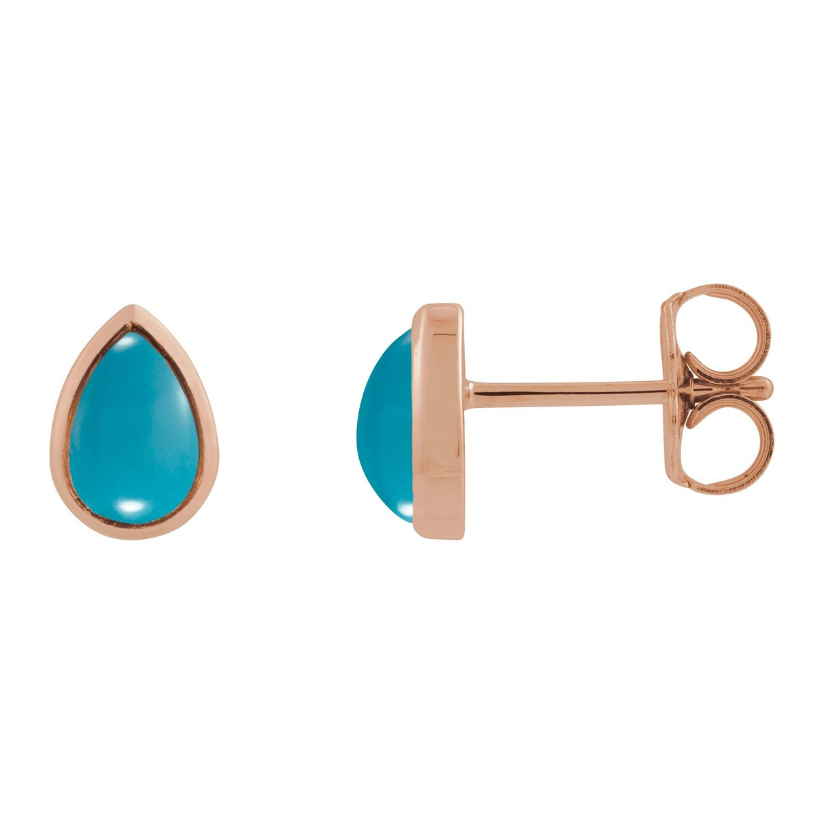 Bezel-Set Cabochon Earrings