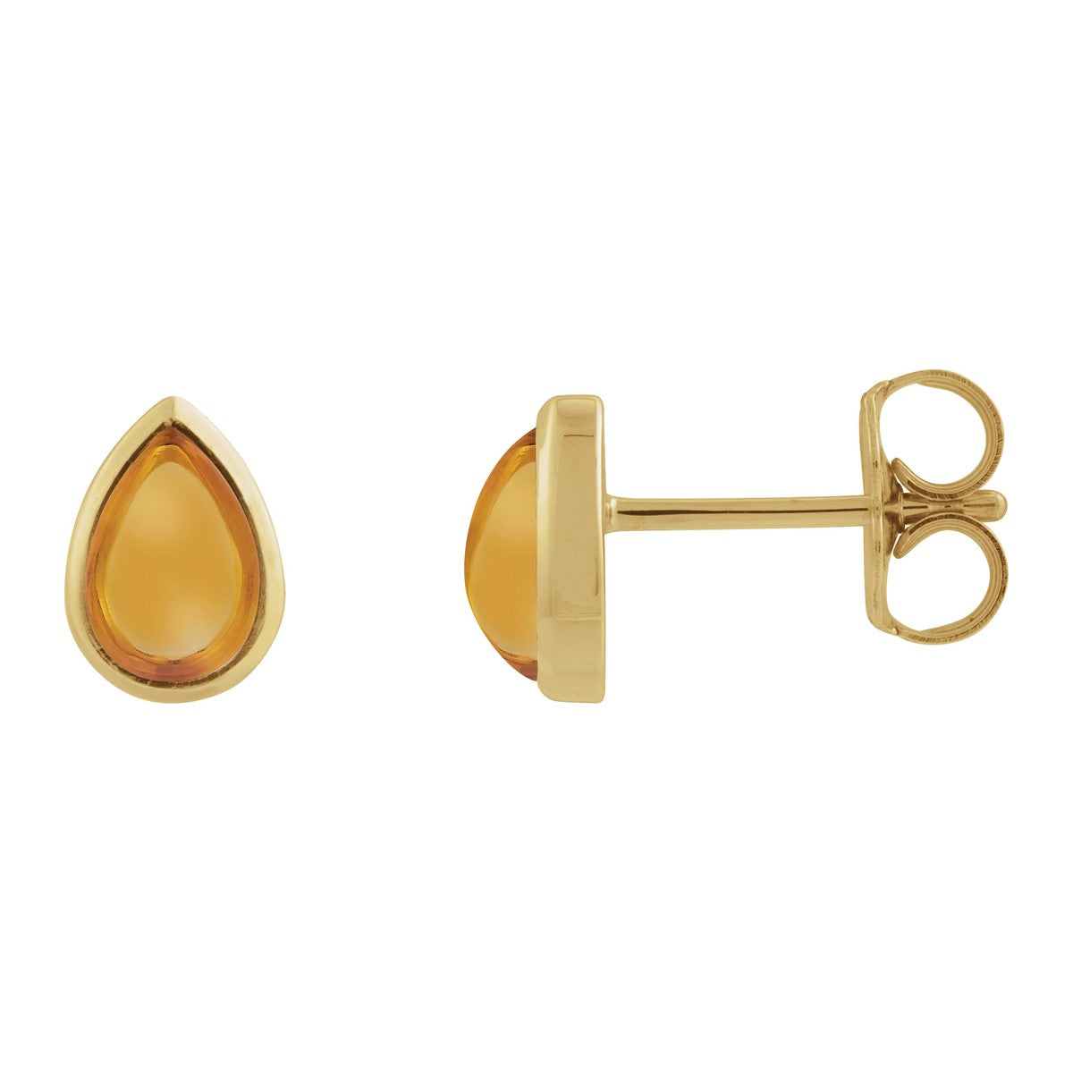 Bezel-Set Cabochon Earrings