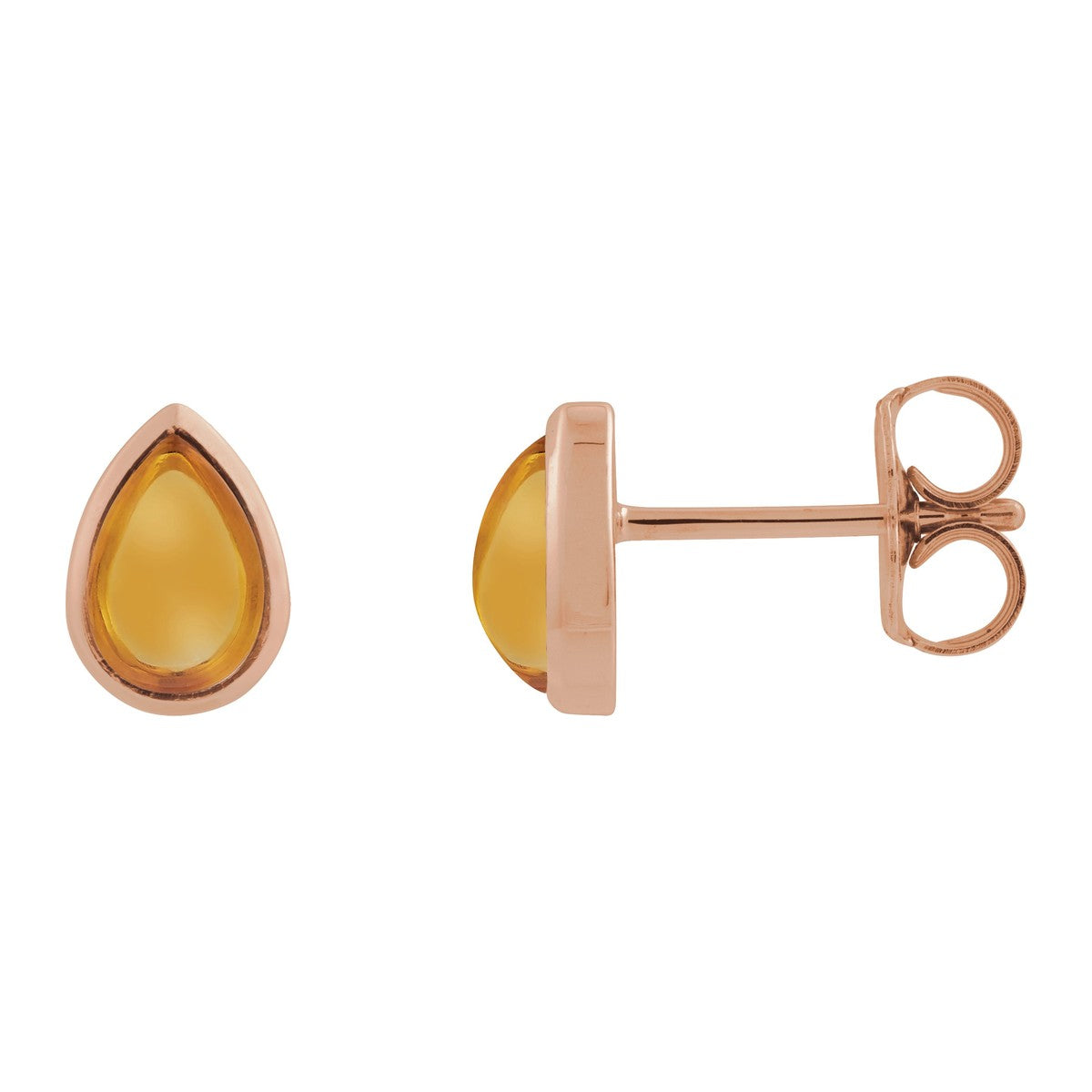 Bezel-Set Cabochon Earrings