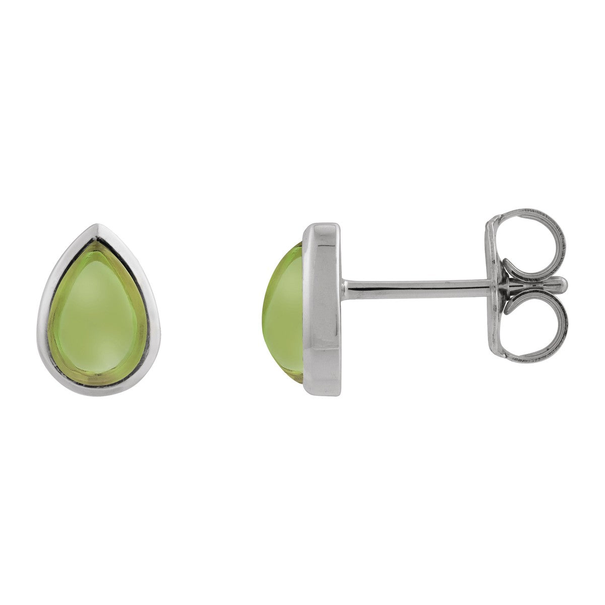 Bezel-Set Cabochon Earrings